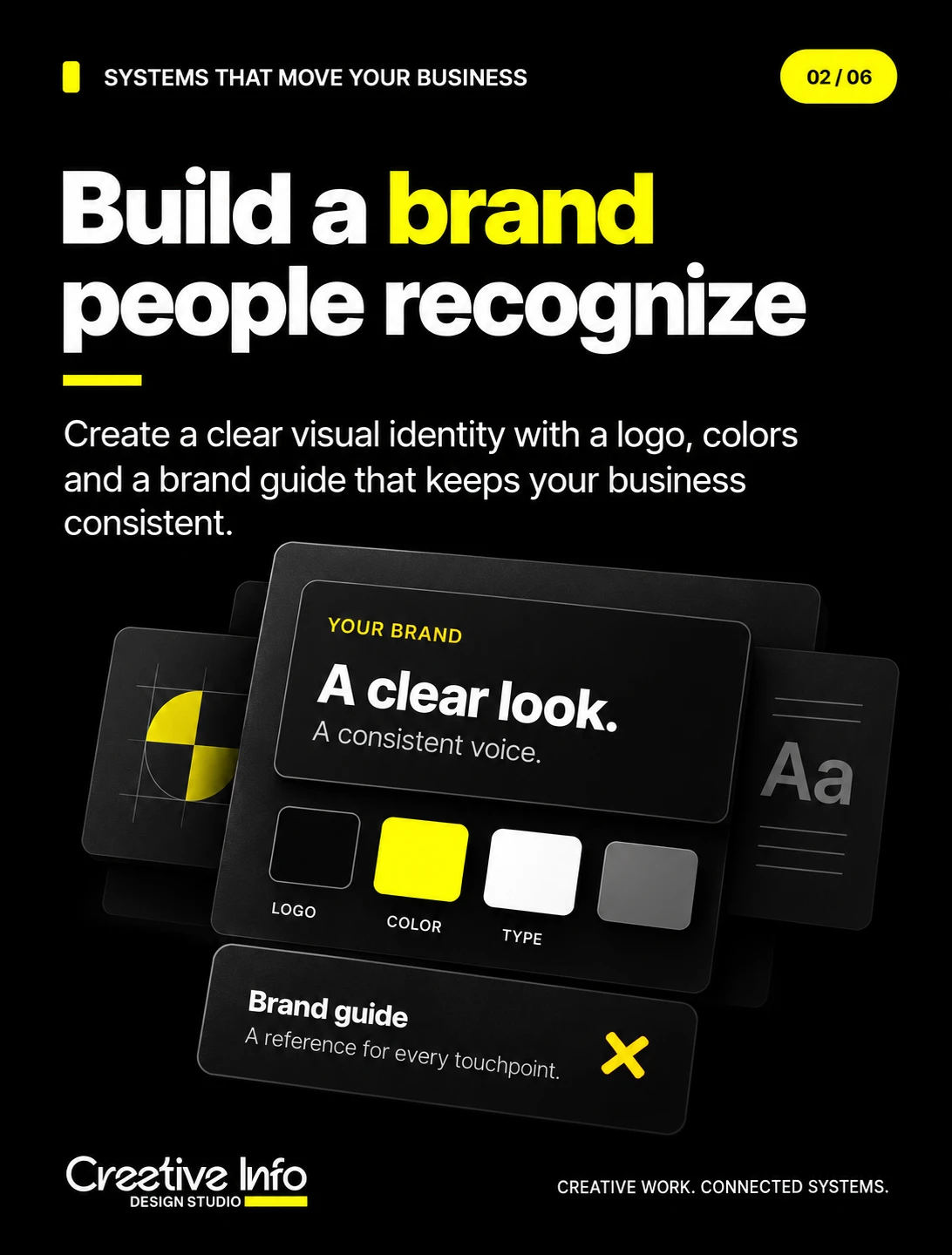 02 — Build a brand people recognize