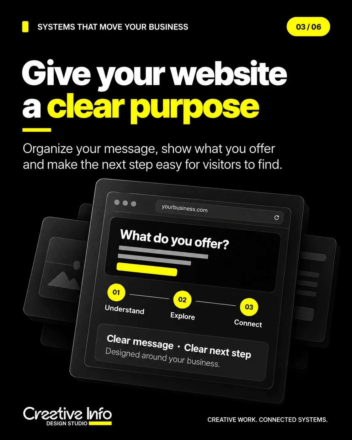 03 — Give your website a clear purpose