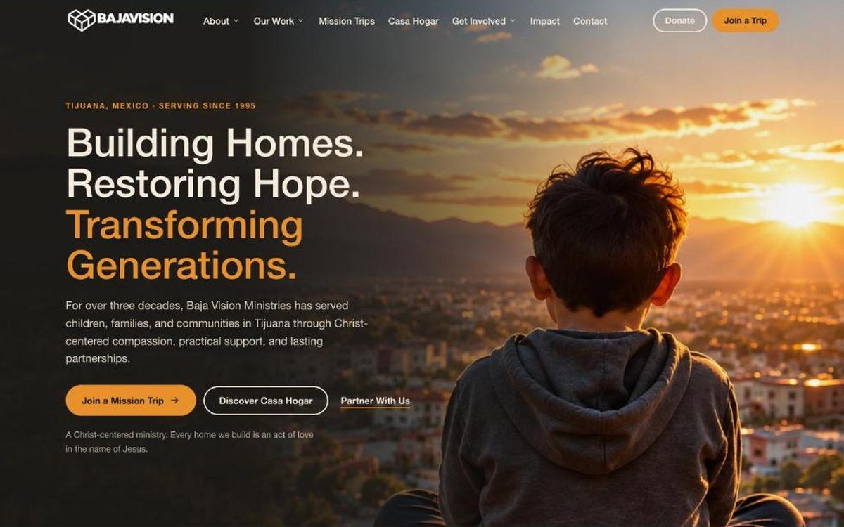 Baja Vision Ministries website