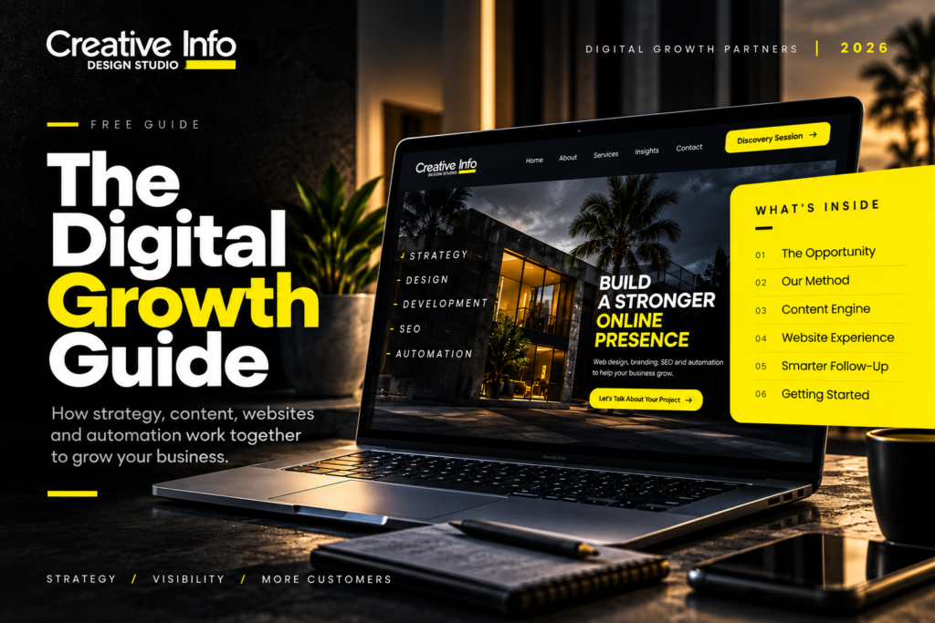 The Digital Growth Guide free PDF cover by Creative Info Design Studio