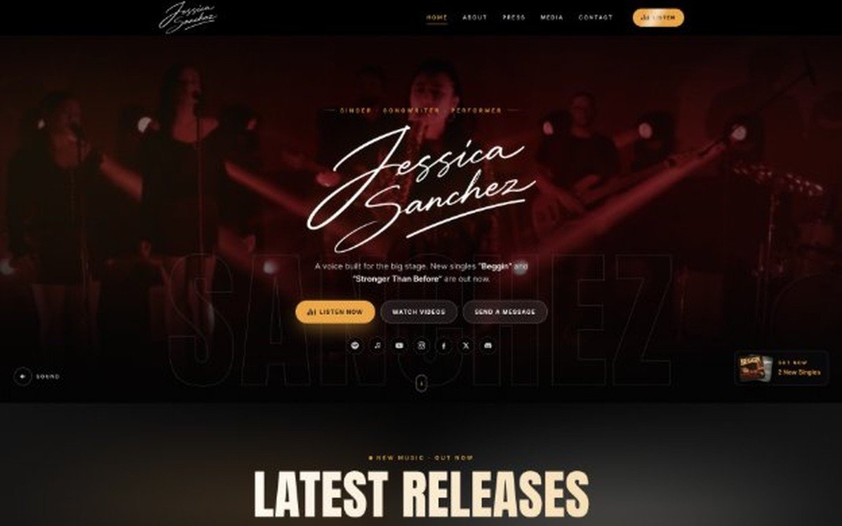 Jessica Sanchez website